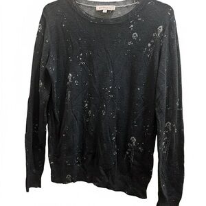 Philosophy Black and Gray Patterned Sweater